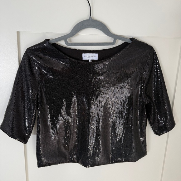 Ripley Radar BLACK SEQUIN EVERY DAY TOP - Picture 1 of 3